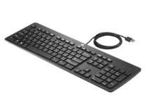 HP USB Business Slim Keyboard, left facing