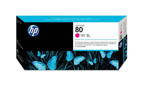 HP 80 Magenta Printhead and Printhead Cleaner