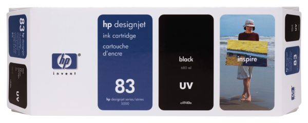 HP 83 680-ml Black UV Ink Cartridge