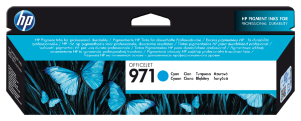 HP 971 Cyan Officejet Ink Cartridge