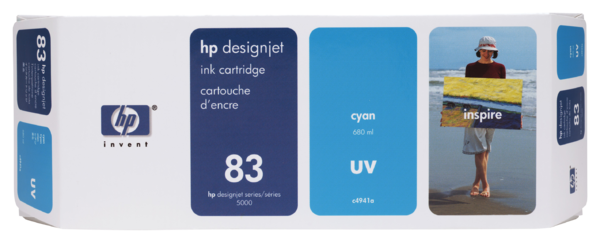 HP 83 680-ml Cyan UV Ink Cartridge