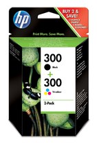 HP 300 Combo-pack Black/Tri-color Ink Cartridges