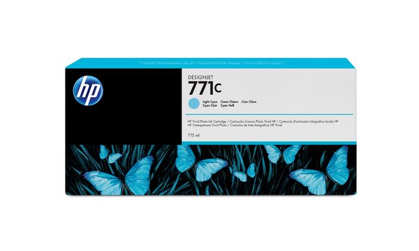 HP 771C 775-ml Light Cyan Designjet Ink Cartridge