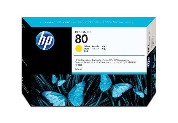 HP 80 175-ml/350-ml Yellow Ink Cartridge