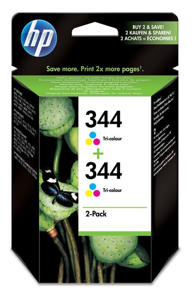 HP 344 2-pack Tri-color Inkjet Print Cartridge