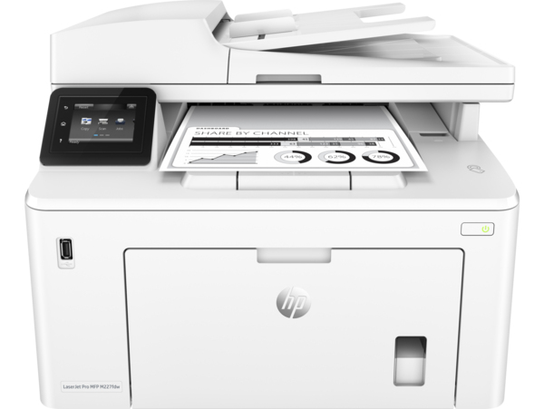 HP LaserJet Pro MFP M227fdw, Center, Front, with output