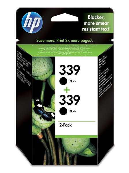 HP 339 2-pack Black Inkjet Print Cartridge