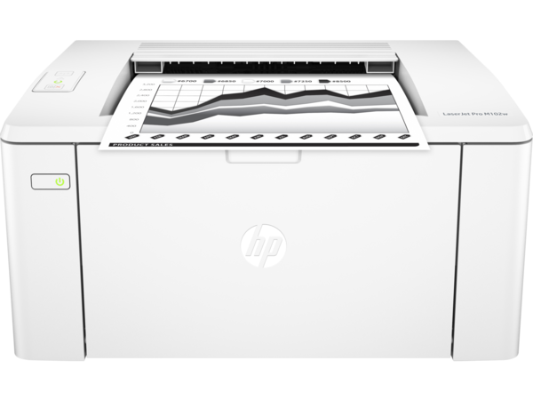 HP LaserJet Pro M102w, Center, Front, with output