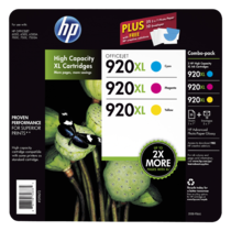 HP 920XL 3-pack High Yield Cyan/Magenta/Yellow Original Ink Cartridges