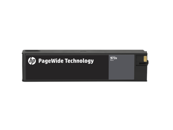 HP 973X High Yield Black Original PageWide Cartridge, Center Facing