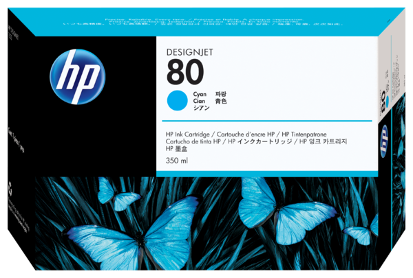 HP 80 350-ml Cyan Ink Cartridge