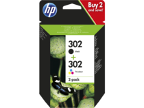HP 302 2-pack Black and Tri-Colour Original Ink Cartridges