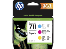 HP 711 DesignJet Cyan/Magenta/Yellow Ink Cartridge 3-pack