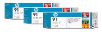 HP 91 3-pack 775-ml Light Gray Ink Cartridges