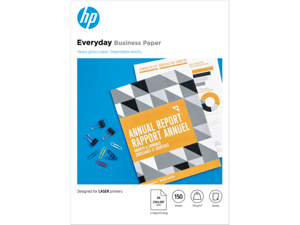 HP Everyday Business Paper, Glossy, FSC, A4 size, 150 shts, 2-sided printing, 7MV82A 7MV82-00001