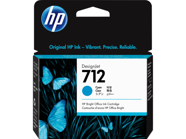 HP 712 29ml Cyan DesignJet Ink Cartridge WW